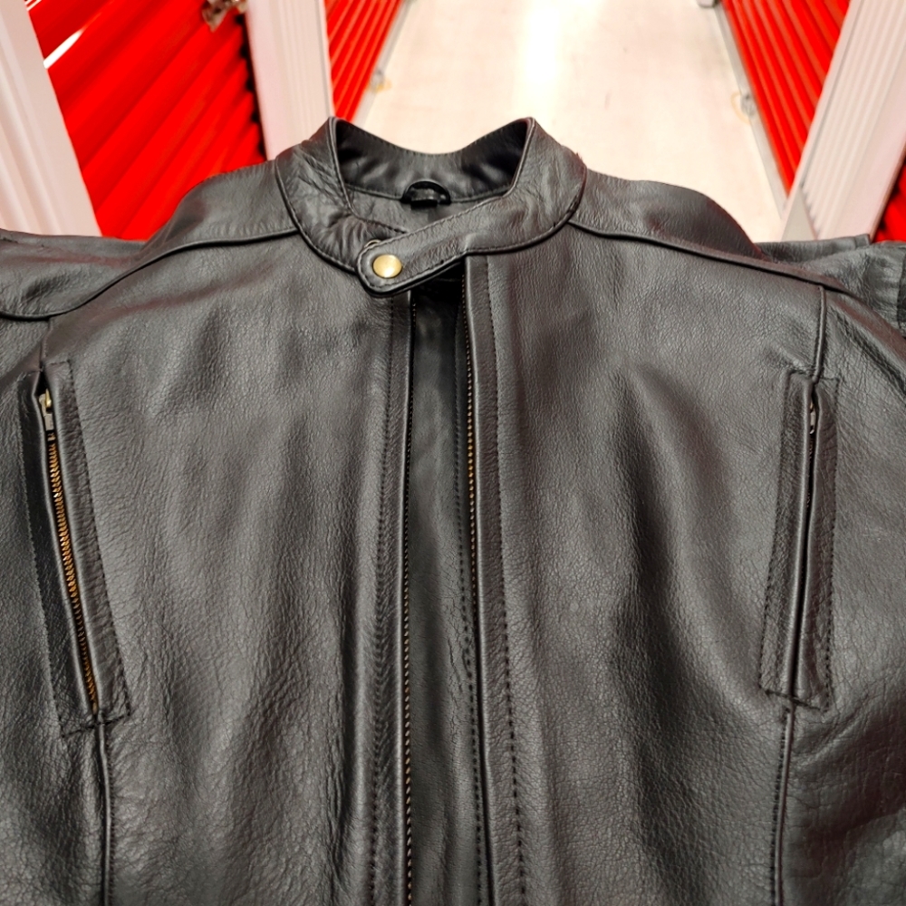 Xelement Black Leather XXXL Jacket